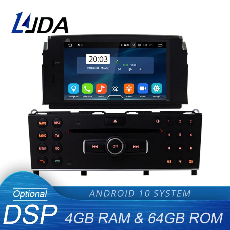 LJD 1 DIN автомобильное радио gps-навигация dvd-плеер для Mercedes Benz C200 C180 W204 2007-2010