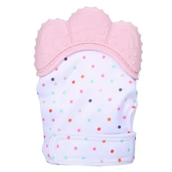 

Food Grade Silicone Molar Gloves Tooth Care Soothing Pain Relief Infant Baby Sounding Teething Gloves Teether Chew Toy
