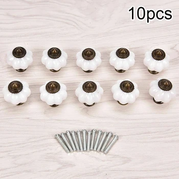 

10Pcs Pumpkin Pull Knobs Vintage Kitchen Door Cabinet Drawer Dresser Cupboard Ring Pull Handle Knobs Furniture Hardware