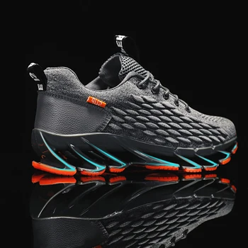 

Men's blade shoes running outdoor sneakers large size sports fashion flying mesh white casual shoes thick-soled cushioning shoes