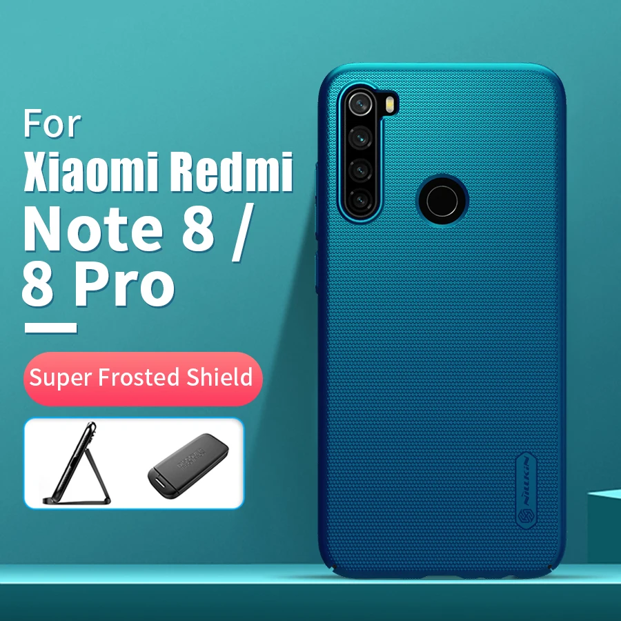 Чехол для xiaomi redmi note 8, 6,3, NILLKIN, Матовый ПК, матовая жесткая задняя крышка, Подарочный держатель для телефона, redmi note 8 pro, чехол, глобальная версия