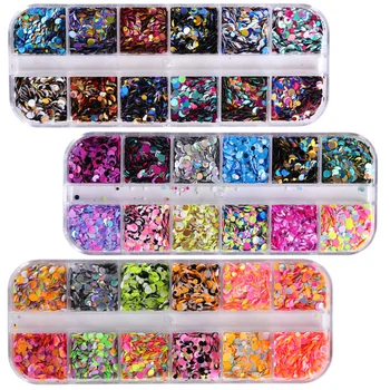 

3 Boxes Ultra-thin Sequins Nail Art Glitter Mini Sequins Paillette Colorful Round Nail Decorations for Lady Girl