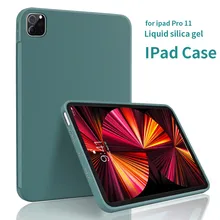 

Original Liquid Silicone Case For iPad Pro 12.9 2021 Cover For iPad Pro 11 Air 3 10.5 Mini4 5 10.2 2019 9.7 Air 10.9 Tablet Case