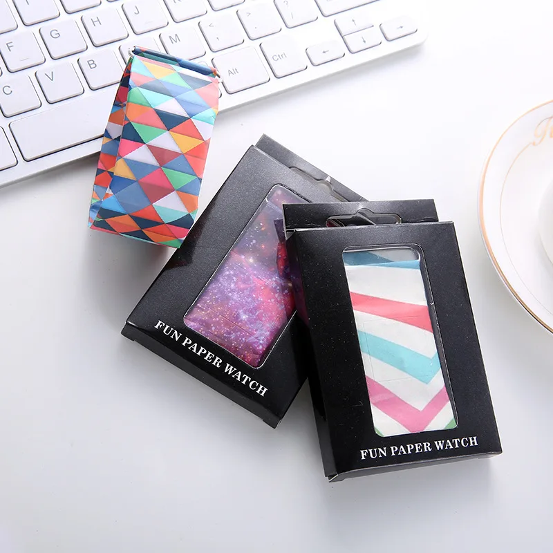 

LED Paper Watch Plastic Tray Gift Box Paper Watch Set