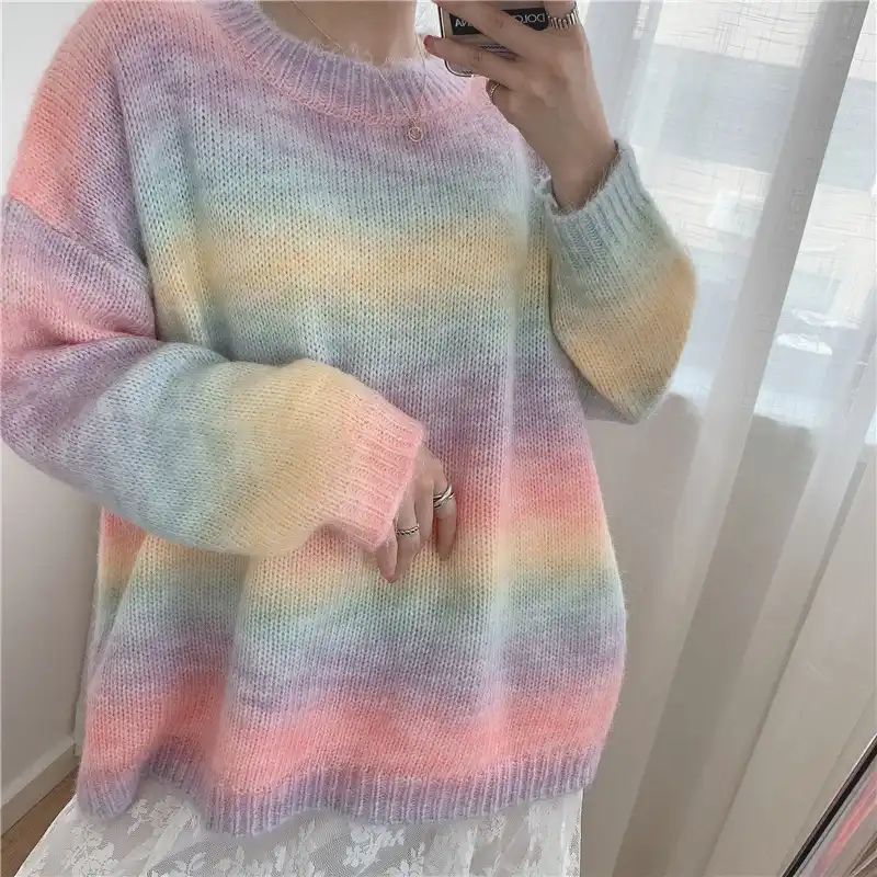 Pull couleur arc en ciel Clearance
