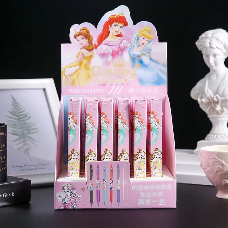 Гелевая ручка 36 шт./лот Kawaii Princess милые черные ручки для подписей офисные и