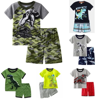 

Kids Pajamas Set summer children Short Sleeve Baby cotton sleepwear Girl Cartoon pyjamas girls cute home clothing girl nightwear