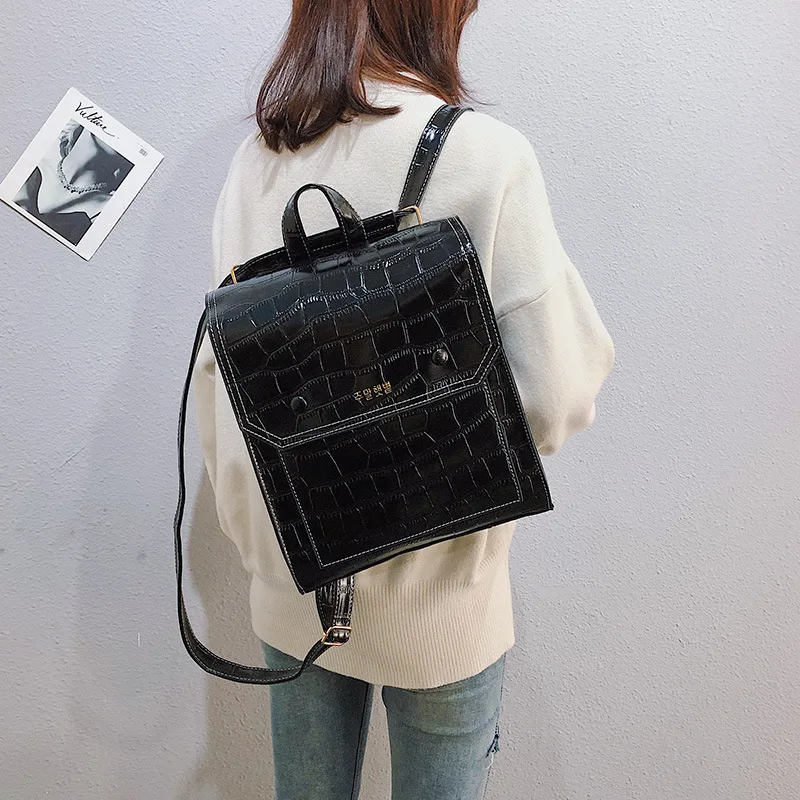 Plecak Damski Miejski Skora Sac A Dos Femme De Marque Lux Cuir Mochilas Para Mujer Antirrobo непроницаемый женский рюкзак