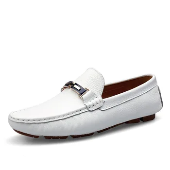 

Men's Retro Moccasin Shoes Leather Fashion Driving Shoes Hollow Casual Breathable Shoes