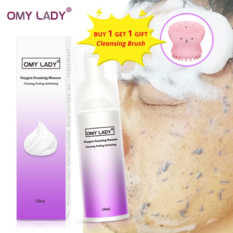 Scrubs Face-Cleanser Mousse Foaming Shrink-Pores Blackhead Facial Oil-Control Oxygen