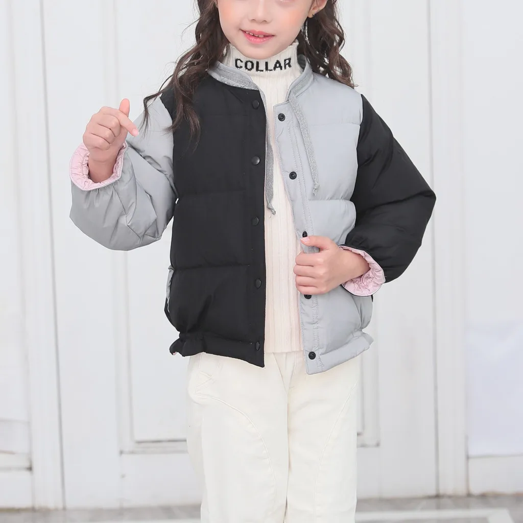 Жилет для маленьких девочек коллекция года, зимний жилет для девочек детская теплая верхняя одежда на молнии в стиле пэчворк жилет для мальчиков, одежда L30830 - Цвет: BK