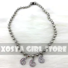 Модная цифровая Подвеска Ожерелье s для женщин хип-хоп ювелирные изделия персонализированные Длинные бусы Серебряное колье цепочка подарки для девушек CL122