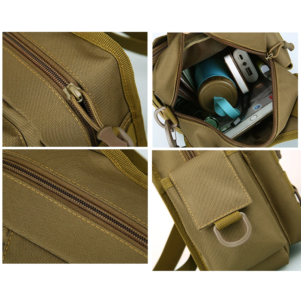 USB Multifunction Men's Tactical Sling Shoulder Bag Men Outdoor Sport Messenger Bag For Military Crossbody Camouflage Bag  X116D 5