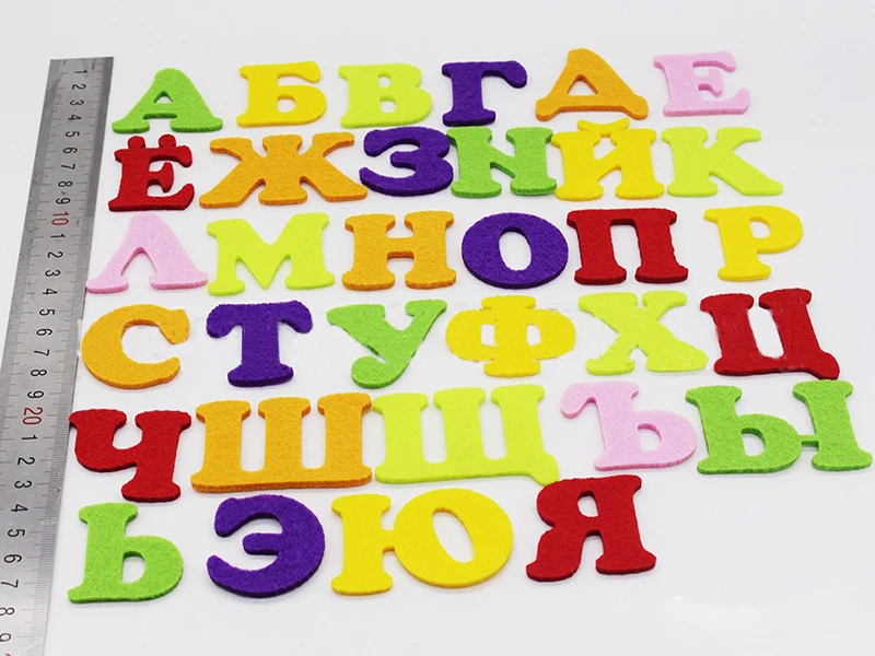 33 шт. 3,5 см Ткань русские буквы английского алфавита Детские обучающие игрушки детский сад декоративная панель доска для сообщений