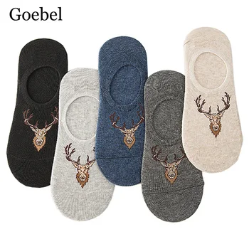 

Wild Male Invisible Socks Summer Silicone Non-Slip Socks Man Cotton Boat Socks Fashion Men 5Pairs/lot=10pieces