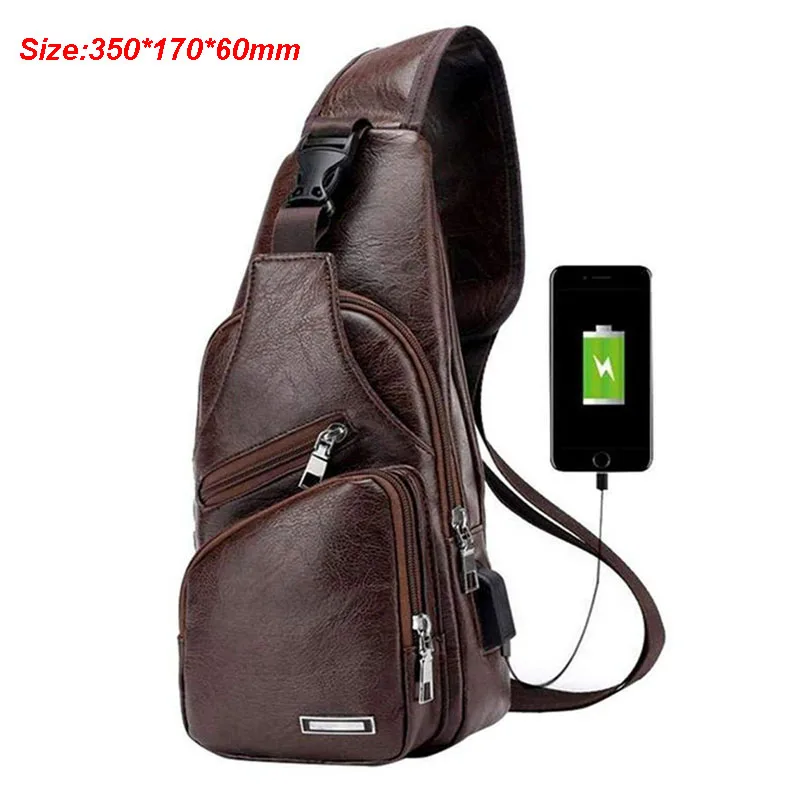 Новая мужская кожаная/нейлоновая Высококачественная сумка-мессенджер через плечо для путешествий, модная повседневная сумка-слинг, нагрудная сумка - Цвет: Coffee B