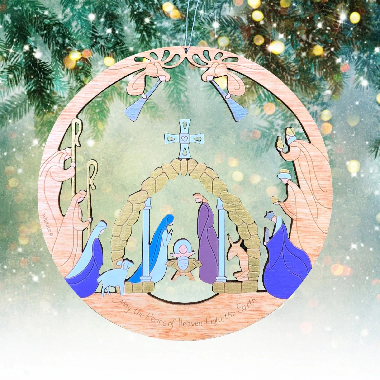 Nativity Christmas 2022 Nativity Christmas Decoration Xmas Tree Wooden Sign Pandent New Year 2022  Decor Navidad Natal Noel Natale Home Decor Accessories - Aliexpress Home &  Garden