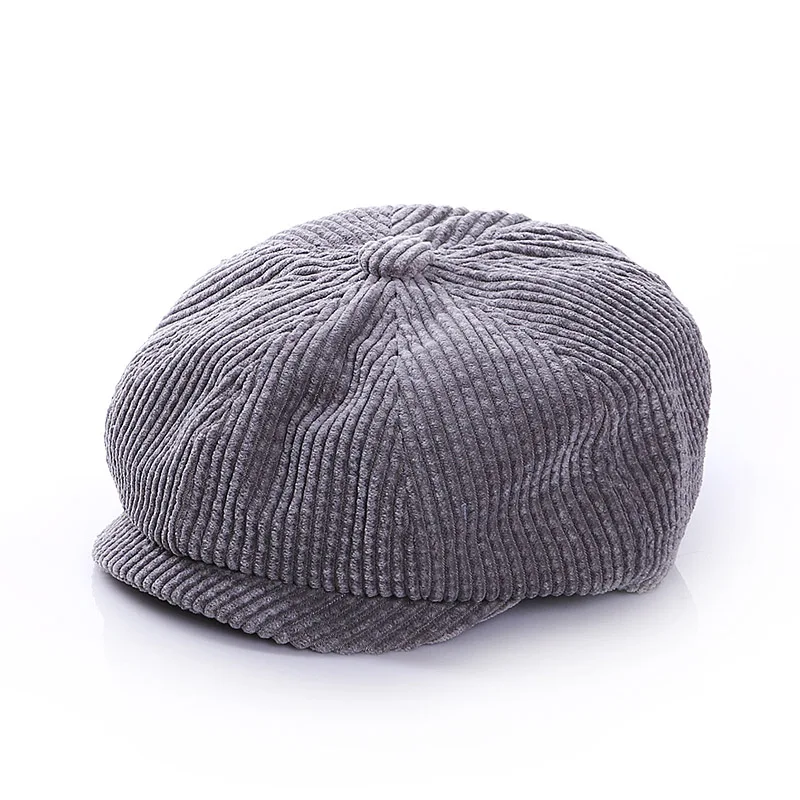 Kids Caps Autumn Winter Children&rsquo;s Hat Corduroy Boy Beret Vintage Newsboy Hats Baby Cap Solid Color Toddler Kids Accessories 1-7 Years Old