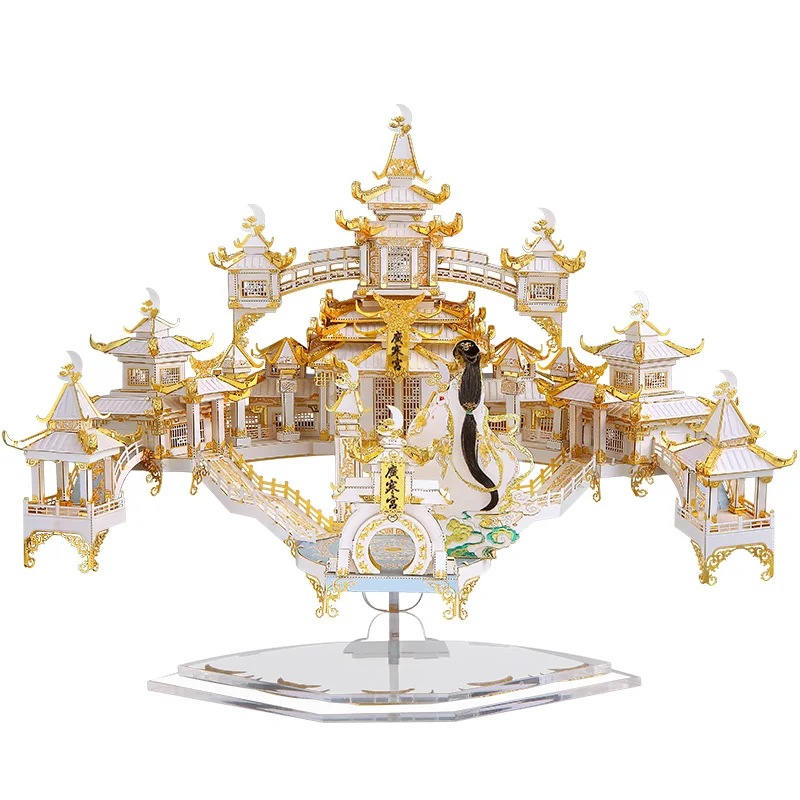 Brinquedo a Lua Corte a Laser Brinquedos para Crianças Piececool Metal Puzzle Figura Palácio Modelo Quebra-cabeça Modelos Presente Adultos 3d
