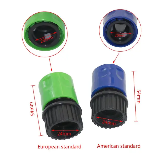1 Beállított 3/4 Hüvelykes Amerikai Szabvány/Európai Standard Női/Férfi Szál Gyors Csatlakozók Készlet Kerti Öntözési Vízcsatlakozók - Image 4