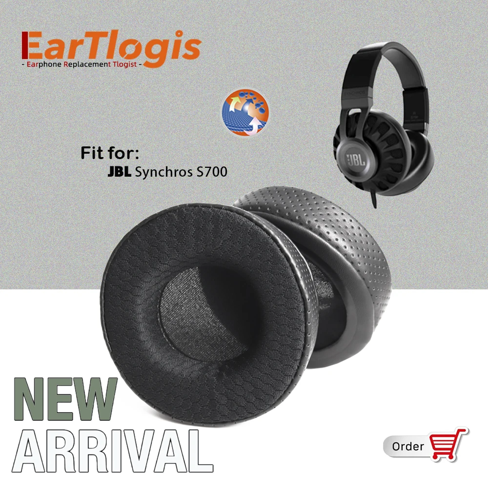 

EarTlogis New Arrival Replacement Ear Pads for JBL Synchros S700 S-700 Headset Earmuff Cover Cushions Earpads