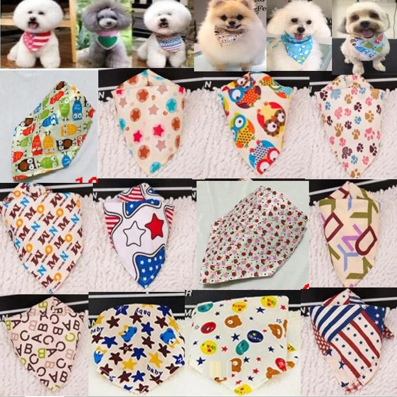 

Big sale 600pcs/lot New Mix30 Colors Adjustable New Dog Puppy Pet bandana Collar dog bandanas Cotton Pet tie SP15-2