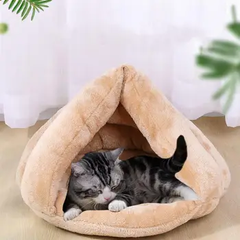 

1pc Lovely Cat House Dog Kennel Dog Winter Bed Cat Sleeping Bed Pet Bed Cat Cotton Nest for Pet Dog