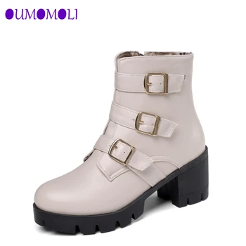 online Plataforma Botas Femininas Fivela Cinta Salto Alto Botas Femininas Botas De Tornozelo Preto Para Mulher Goth Botas Femininas J499