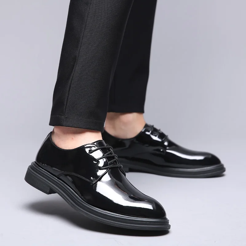 Мужская повседневная обувь; Zapatos De Hombre; мужская деловая кожаная обувь; Дизайнерские мужские ботинки; черные оксфорды на плоской подошве; размеры 37-45;% 6601
