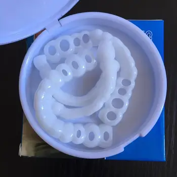 

Smile Simulation White Denture Upper teeth + Lower Teeth Set Whitening Lower Row Braces Teeth Whitening Suit Upper Row Dentures