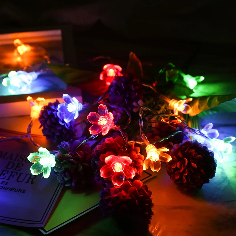 

String lights cherry blossom lights string battery style Christmas Lights outdoor indoor bedroom window fairy garden decoration