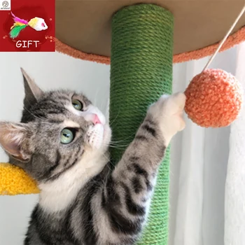 

Cat Climbing Frame Cat Scratching Column Tree Scratching Rod Furniture Gym House Toy Cat Jumping Platform Cute Flower