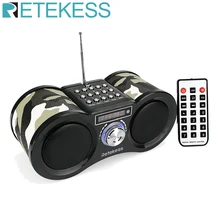 Retekess V113 FM Radio Stereo Digital Radio Receiver Speaker MP3 Music Player USB Disk TF Card