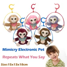 Электронная плюшевая игрушка симпатичная мимическая говорящая обезьяна повторяет то, что вы говорите электронная плюшевая игрушка милая кавайная Новая креативная игрушка в подарок