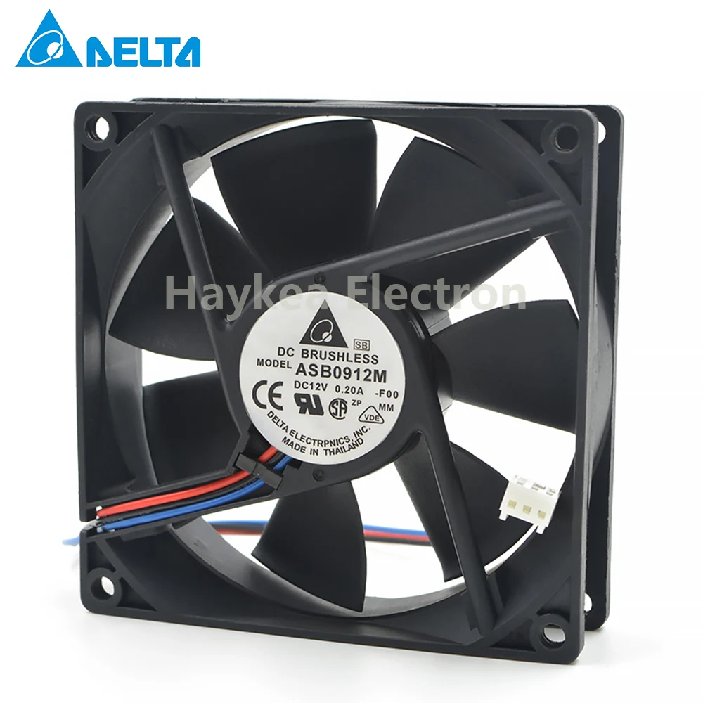 for delta ASB0912M 9025 12V 0.20A ultra quiet chassis power supply cooling fan