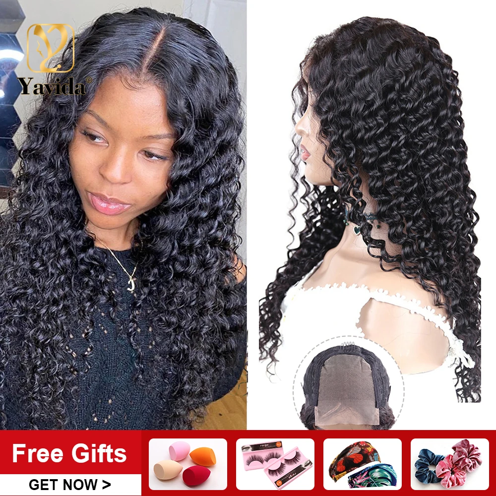 Yavida Curly Hair Wigs 150 Density Indian Deep Wave Wigs With Baby