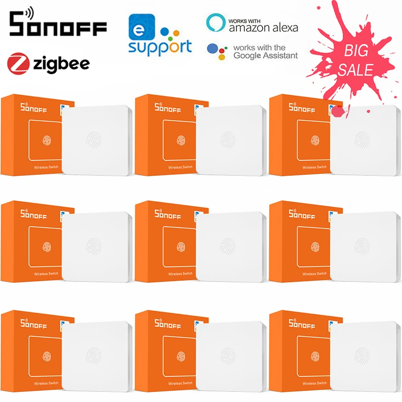 1/20 Pcs SONOFF SNZB-01 ZigBee Wireless Smart Switch Via Ewelink App Remote Control Work With ZBBridge IFTTT Alexa Google Home