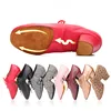 Ballroom Latin Dance Shoes For Women Genuine Leather Split Soles Teacher's Shoe Ladies Salsa Chacha Waltz Tango Dance Shoe Pink 2