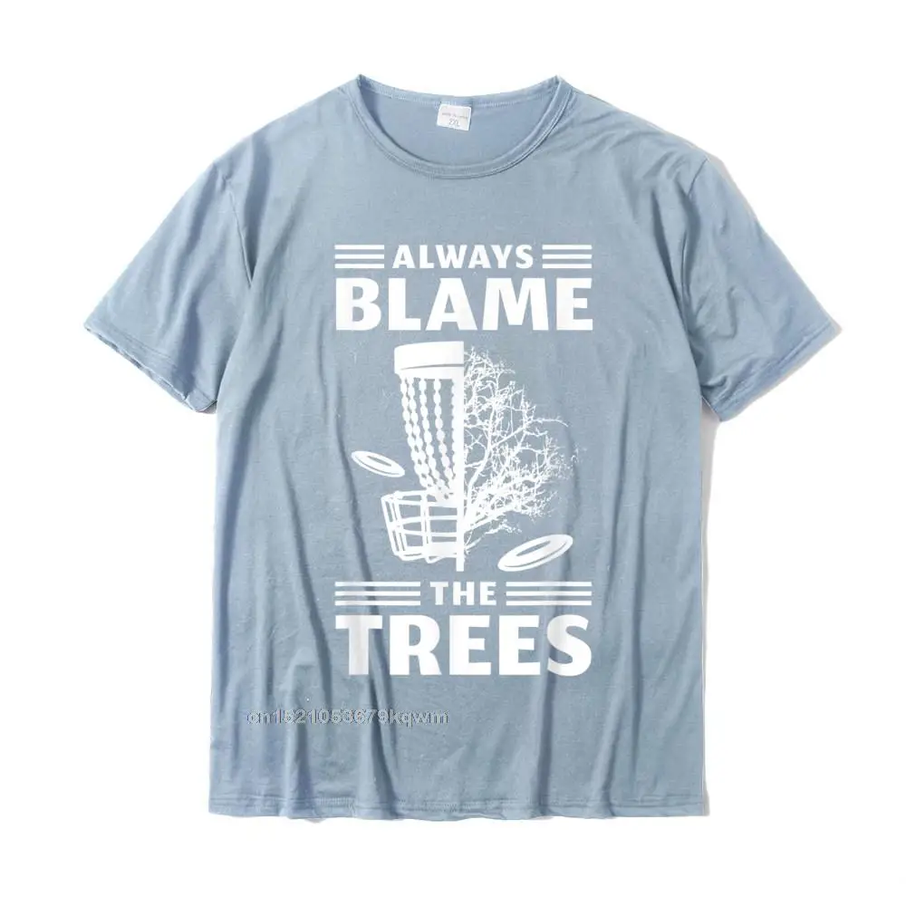 cosie Short Sleeve T Shirt Summer/Autumn Round Collar 100% Cotton Male T Shirt comfortable cosie T Shirt Retro Always Blame The Trees Disc Golf T-Shirt__4446 light