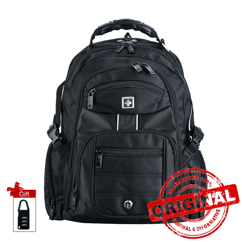 

17 Inch Men's Laptop Backpack School Bag Waterproof Mochila Para Notebook Computer Bag Big Travel Backpack Men Black SN9801