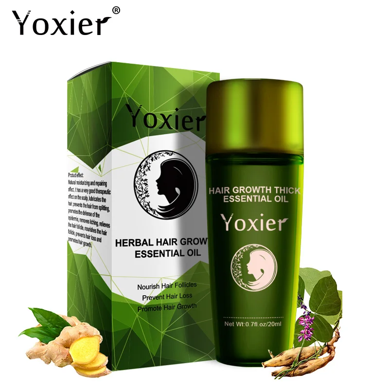 Yoxier травяное эфирное масло для роста волос, шампунь для ухода за волосами, средство для укладки волос, средство для выпадения, густое быстрое восстановление, средство для лечения роста - Цвет: 1