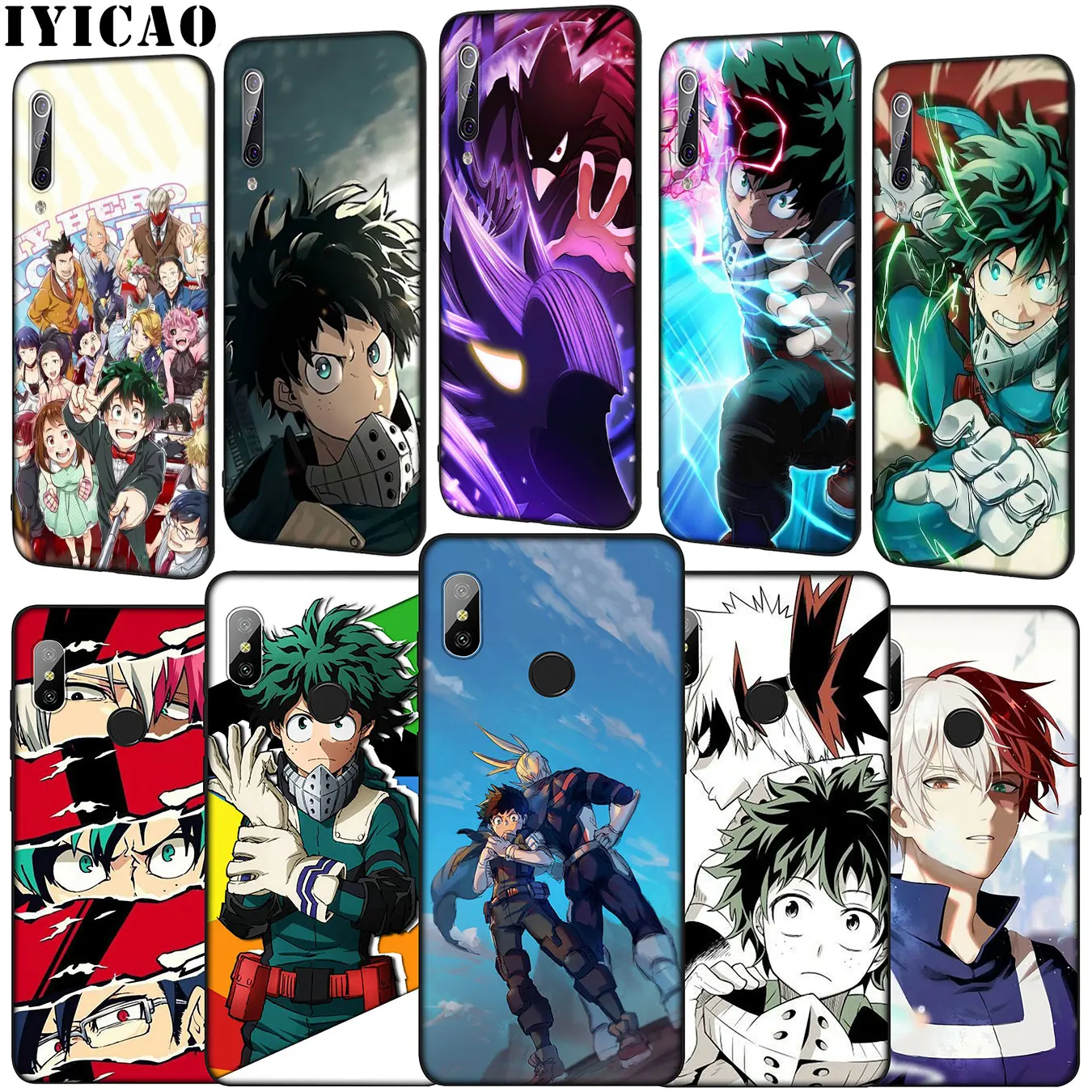

IYICAO My Hero Academy Anime Soft Phone Case for Xiaomi Mi 9 9T A3 PRO CC9 CC9E 8 A2 Lite A1 6 6X 5X f1 MAX 3 mi9 mi8