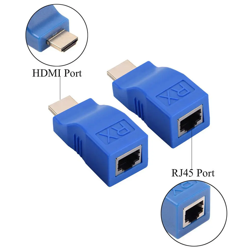 1080P HDMI к RJ45 через Cat 5e/6 сетевой кабель удлинитель адаптер сетевой кабель удлинитель через Cat