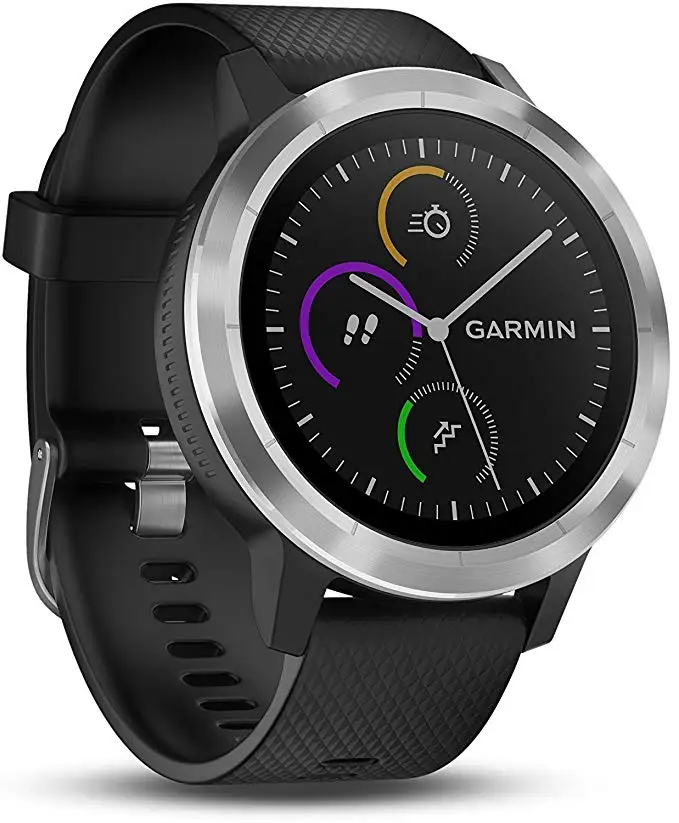 Оригинальные GARMIN vivoactive 3, gps, классические часы для гольфа, монитор сердечного ритма, фитнес-часы, спортивные, gps, для бега, плавания, Смарт-часы для мужчин - Цвет: Серебристый