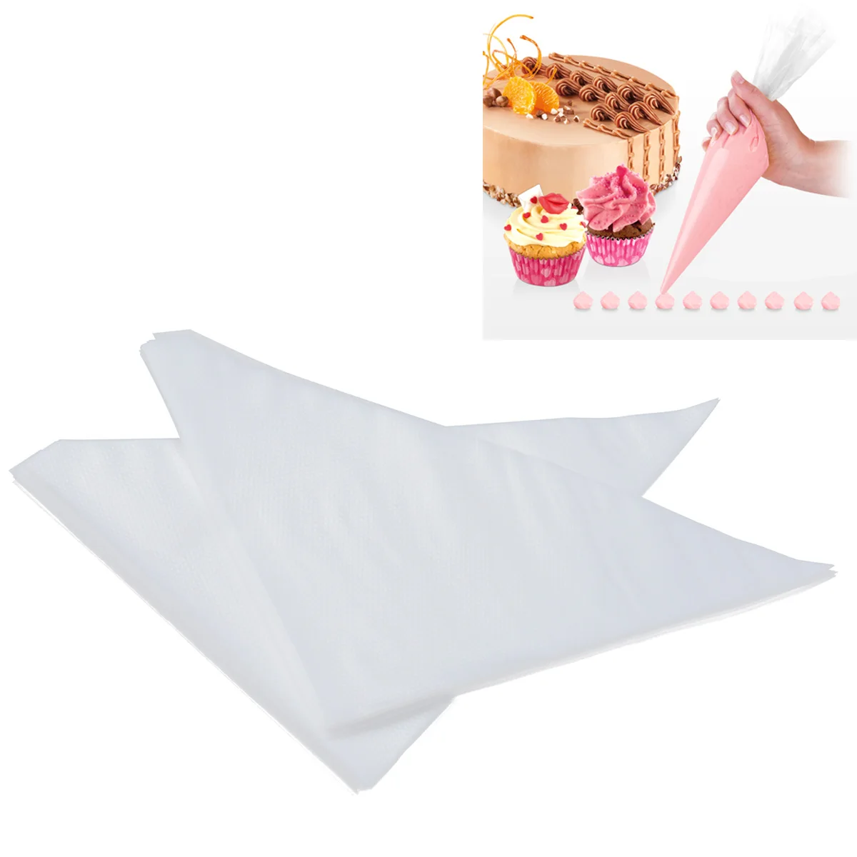 

200pcs Disposable Pastry Nozzles For Cream Cake Cream Piping Icing DIY Decoration Pastry Bags Cake Baking Tool Kitchen