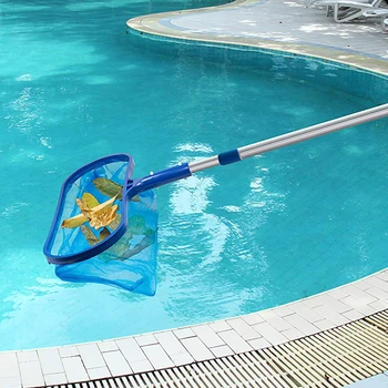 

Professional Swimming Pool Leaf Skimmer Net With Pole For Fast Cleaning