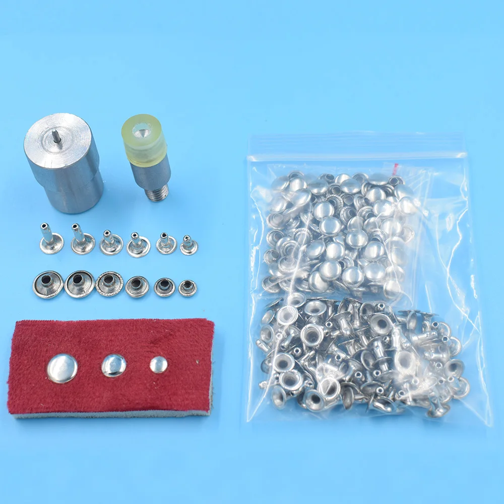 

100sets 6mm/7mm/8mm/9mm/10mm open stud rivets with the suited mold DIY Apparel Craft sewing bulk leather bags clothing toolkit