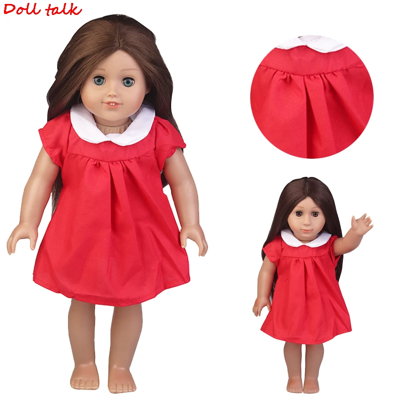 5 цветов, Кукольное платье принцессы, кукольная одежда для детей 43 см, розовое платье для новорожденных, 18 дюймов, платье для девушки куклы