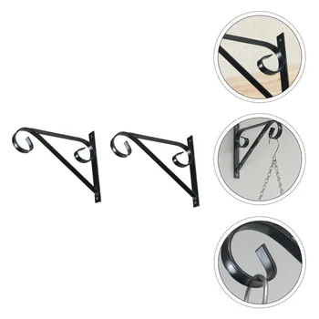 

2pcs Flowerpot Hanging Brackets Creative Prime Chic Iron Art Wall Support Bonsai Pot Stand Flower Shelf for Store