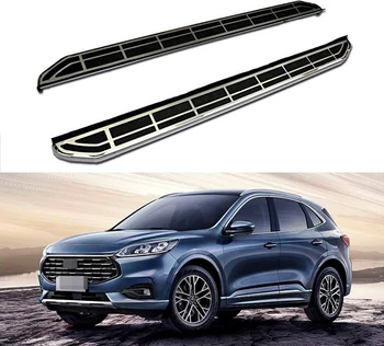 

2 Pcs Fits for Ford- Escape Kuga 2020 2021 Door Fixed Side Step Running Board Nerf Bar Guards Protector - Black